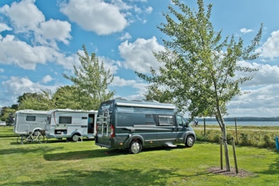 Pitch with a view for camper with grass