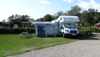 Pitch with a view for camper with grass