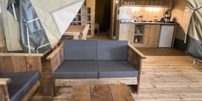 35 m² Safari Glamping Tents with 2 Bedrooms and Bathroom