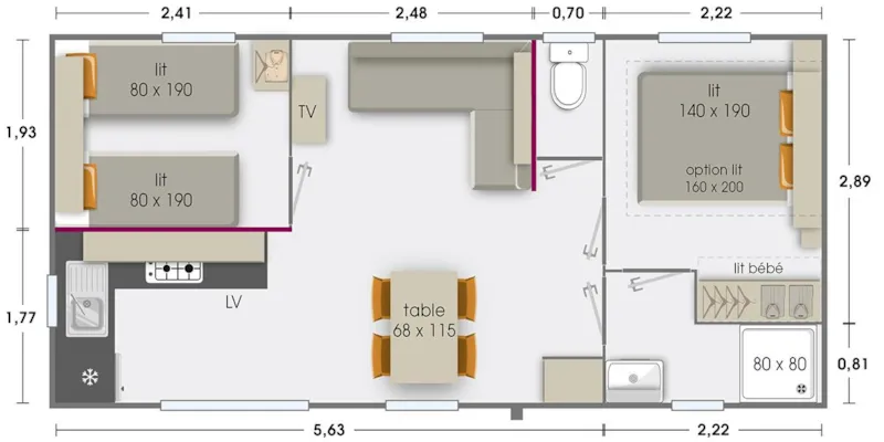 Mh Gamme Espace 2 Chambres 30 M² 4/6 Personnes