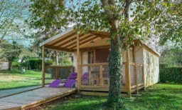 Location - Eco Lodge Standard Pmr 25M² - 2 Chambres, Sans Sanitaire + Terrasse - Flower Camping de la Corniche
