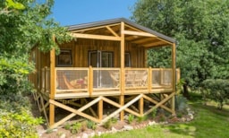 Mietunterkunft - Chalet Sesame Premium 35M² 3 Zimmer + Terrasse + Tv - Flower Camping de la Corniche