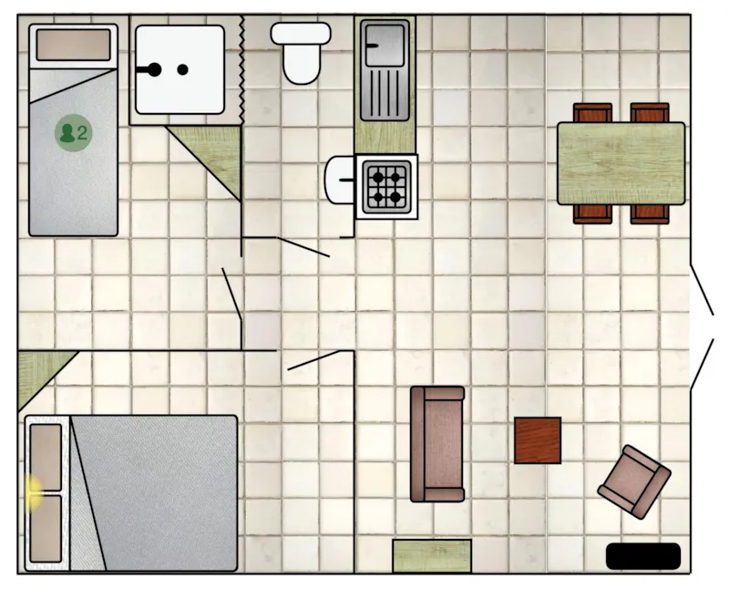 Cabane De Camping 57 - Avec Douche/Toilette (2 Chambres)