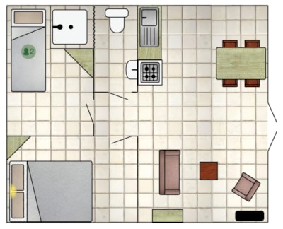 Log cabin 57 - with shower/toilet (2 bedrooms) — 2