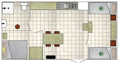 Log cabin 56 - with shower/toilet (2 bedrooms) — 3