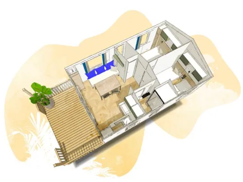 Mietunterkunft - Mobilheim Confort - 23M² - 2 Schlafzimmer - image n°2 - Family's Camping Le Savoy