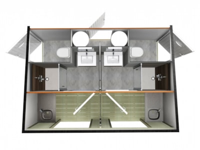 PREMIUM pitch + 1 car + tent, caravan, or motorhome + private bathroom facilities