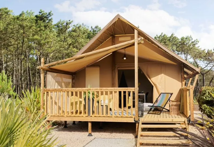 Mietunterkunft - Lodge Zelt Leinwand - Domaine des Grands Pins