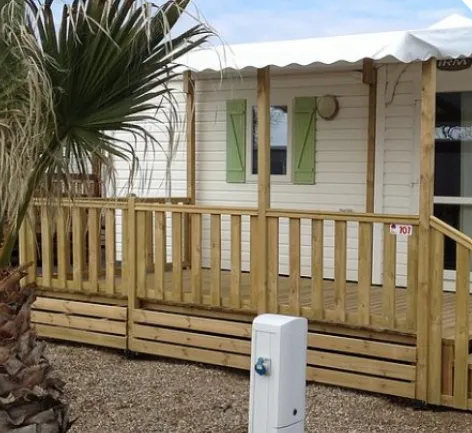 Location - Mobil Home 16M² - Super Astria - Bord D'étang - Camping Bleu Marine