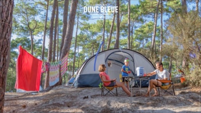 Tent pitch with electricity