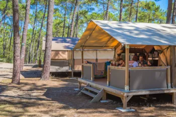 Mietunterkunft - Lodge Komfort 30M² - Wellness Sport Camping Carcans
