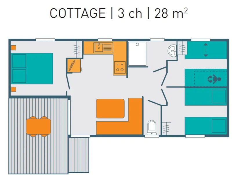 Cottage Premium  2 Chambres 25M2