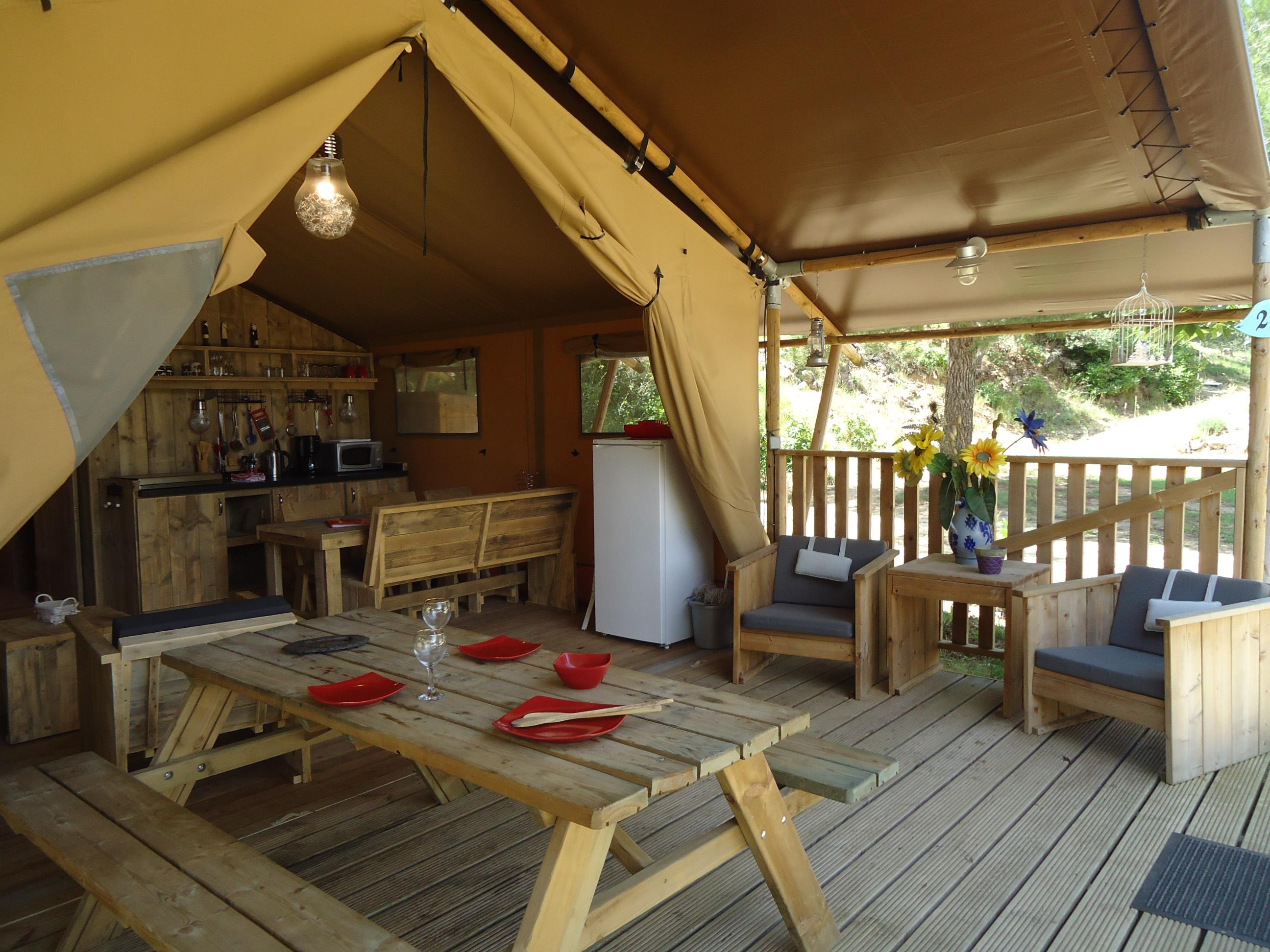 Location - Lodge Woody 35M² - Camping Domaine Le Vernis