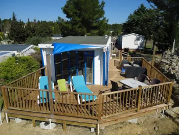 Mietunterkunft - Mobilheim Le Minervois 28M² (Reinigungspauschale Von 60.00€ Inbegriffen, Wird Bei Abreise Zurückerst - Camping Domaine Le Vernis
