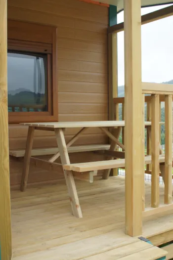 Mietunterkunft - Mobilheim Zumaia Confort 28M² + Terrasse 5M² - Camping & Bungalows Zumaia