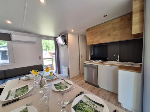 Huuraccommodatie(s) - Stacaravan Luxe - image n°3 - Camping Valbonheur