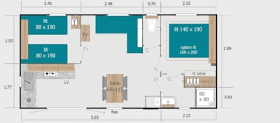 Mobil-home PROVENCE +++ 2 bedrooms