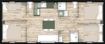 CYPRES mobile home & SPA +++ 4 bedrooms