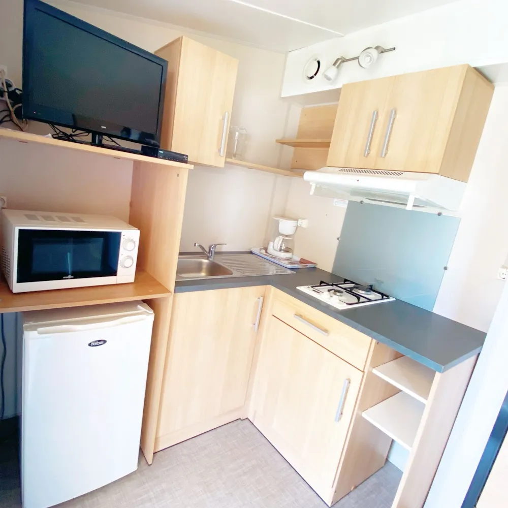 Location - Mobil-Home Basilic +++ 1 Chambre - Camping Le Pré des Moines