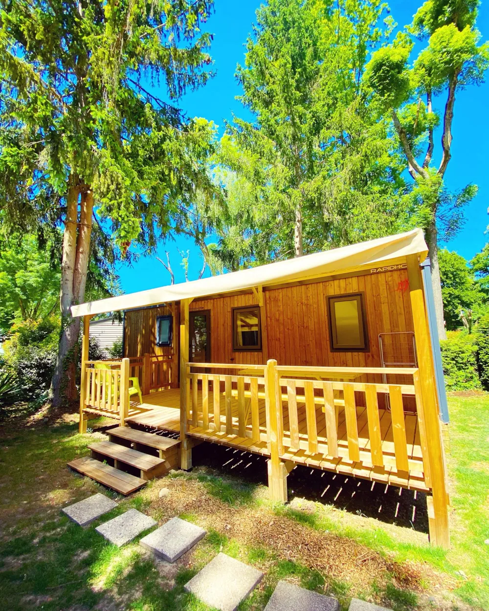 Location - Mobil-Home Glycine +++ 2 Chambres - Camping Le Pré des Moines