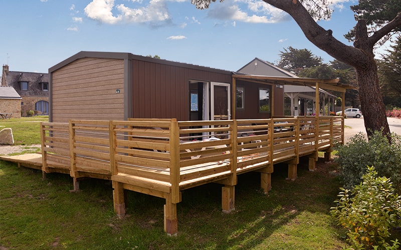 Location - Cottage Vacances Pmr 34M² / 2 Chambres - Terrasse Couverte - Camping Ker Eden
