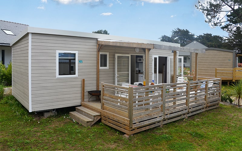 Location - Cottage Caravelle 32 M² / 3 Chambres - Terrasse - Tv - Camping Ker Eden