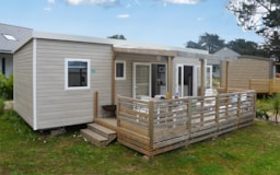 Location - Cottage Caravelle 32 M² / 3 Chambres - Terrasse - Tv - Camping Ker Eden
