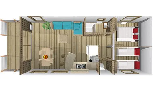 Lodge  2 Ch - 4 Pers 32M² - Tv : Arrivée Le Samedi