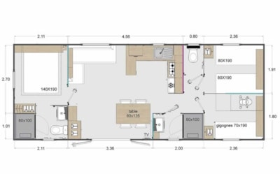 Family Cottage 3 bedrooms - 36m² - All mod cons — 3
