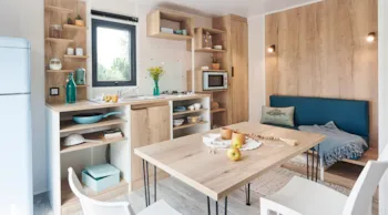 Mietunterkunft - Mobilheim Surfkabine 2 Schlafzimmer - 4 Pers. 24M² - Tv - Camping Des Familles