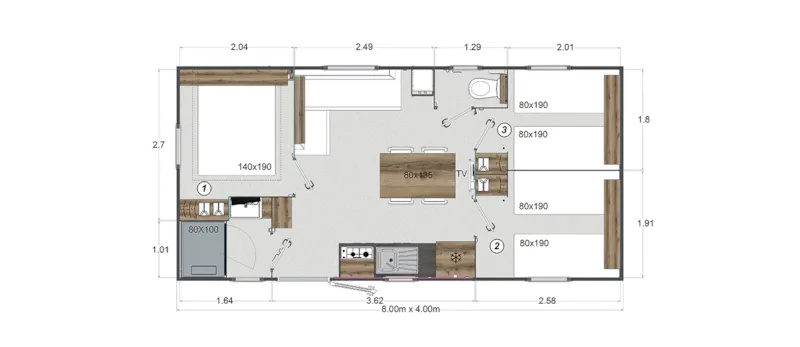 Mobil Home Welcome 3 Ch - 6 Pers  31M² - Tv  : Arrivée Le Dimanche