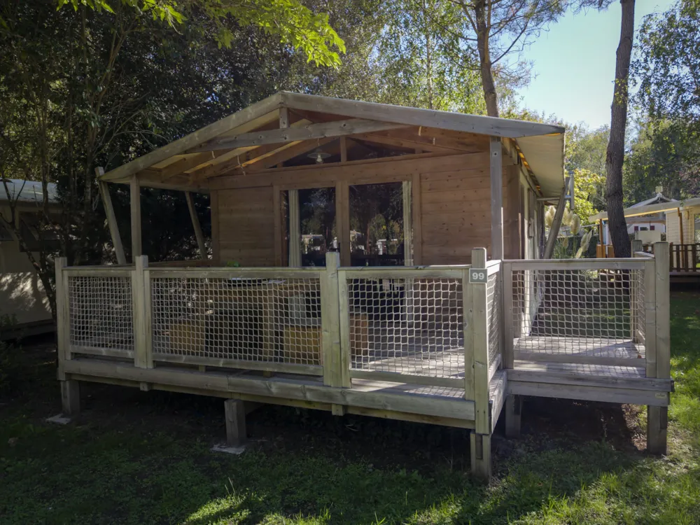 Location - Lodge  2 Ch - 4 Pers 32M² - Tv : Arrivée Le Samedi - Camping Des Familles