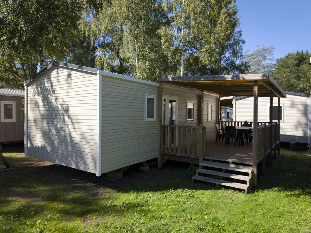 Location - Mh  Premium 3 Ch - 6 Pers 36M² - Tv+Clim+Lv+Linge (Inclus À La Semaine) Arrivée Le Dimanche - Camping Des Familles