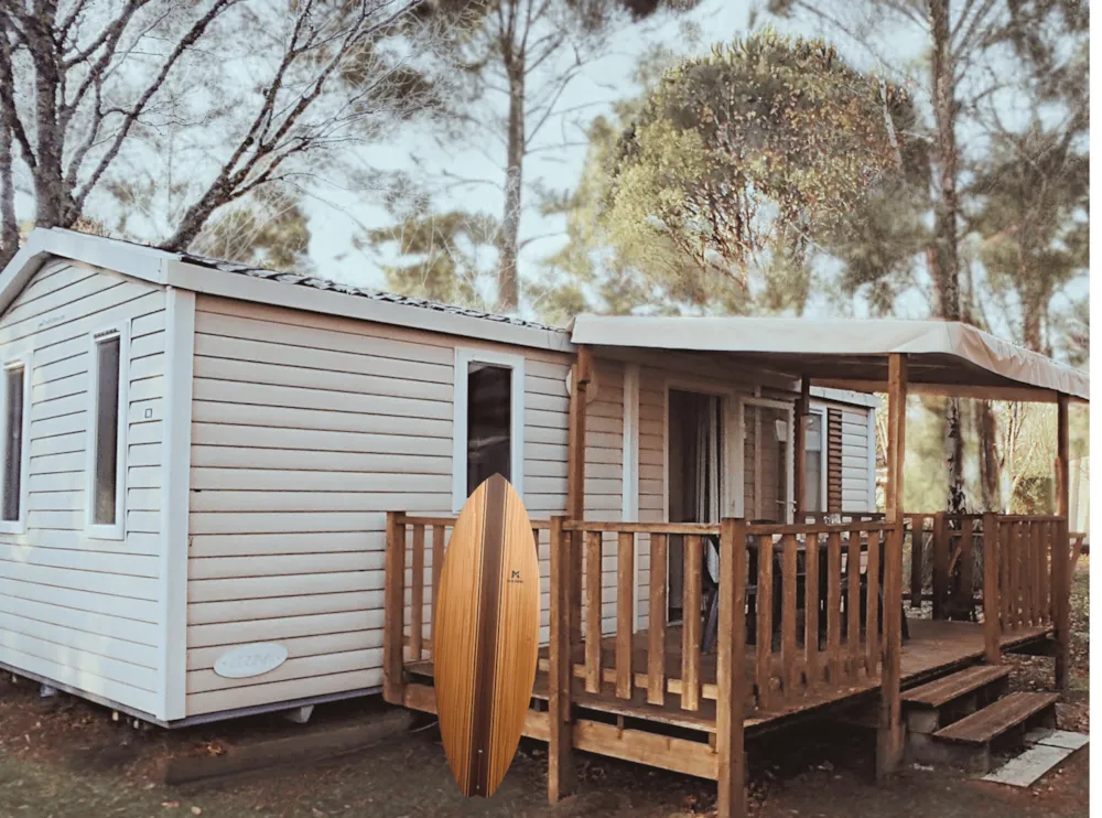 Location - Cottage Des Pins 2 Ch - 4 Pers 28M² - Tv  : Arrivée Le Dimanche (Juillet/Août) - Camping Des Familles