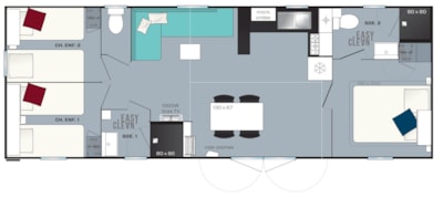 Mobile home Aqua Premium 41 m² - 3 bedrooms