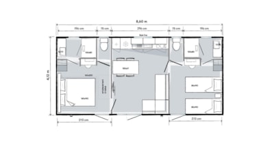 Mobile home Gabare Premium 37m² - 2 bedrooms