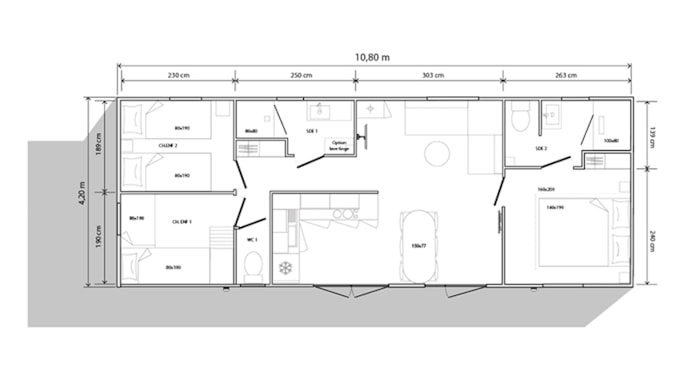 Mobil-Home Premium Evasion 45M² (3 Chambres) + 2 Salles De Bain + Lv + Terrasse 15.5M²