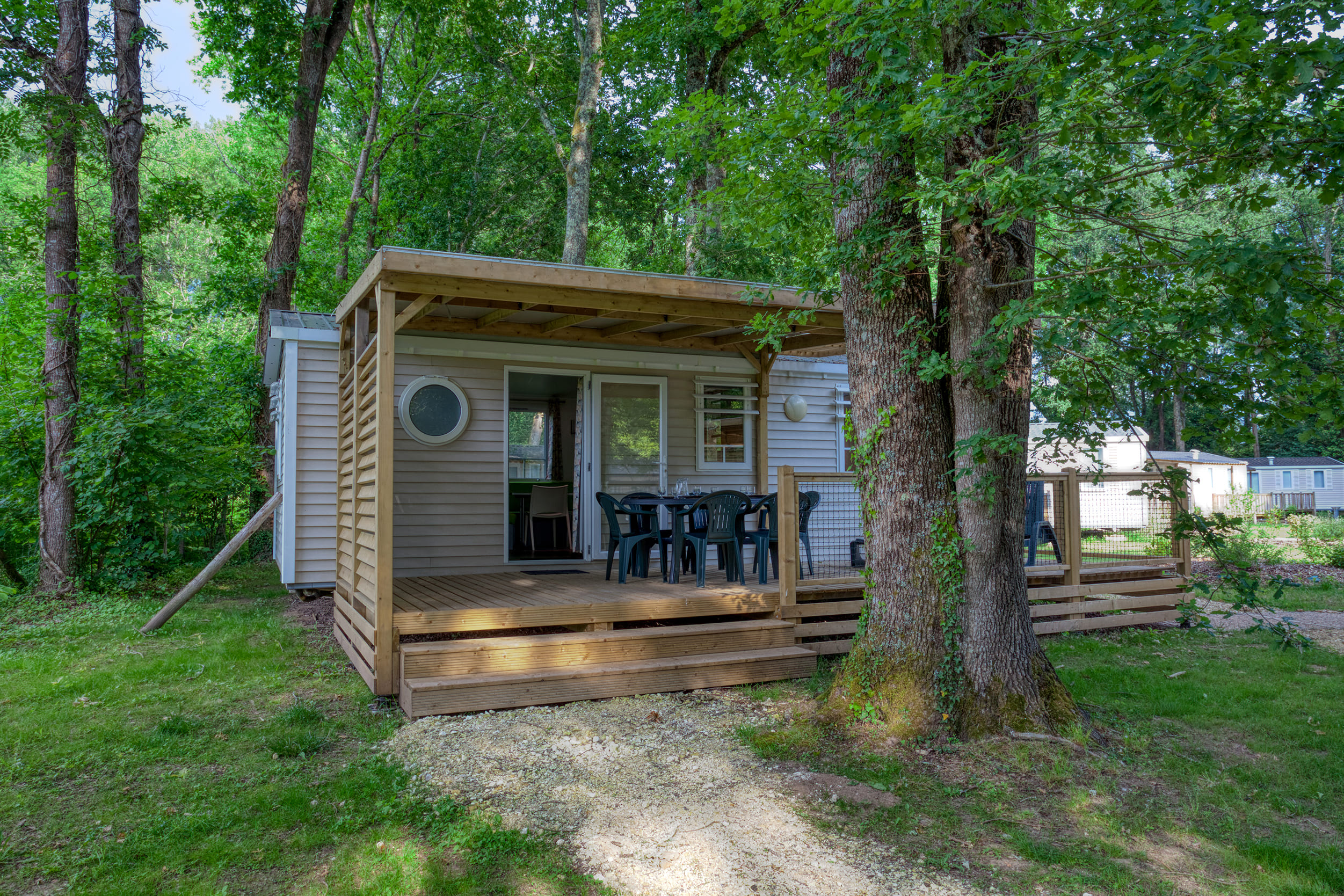 Accommodation - Mobile-Home Standard 30M² Trémolat - 3 Bedrooms + Uncovered Terrace - Flower Camping LES BERGES DE LA DORDOGNE