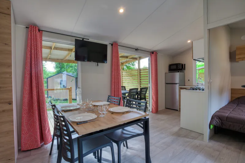 Mobil-Home Premium 29M² Bahia - 2 Chambres +  Terrasse Couverte +Lv + Tv + Clim