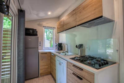 Mobile Home Premium 33m² Bahia - 3 bedrooms + half covered terrace + dishwasher + TV + AC