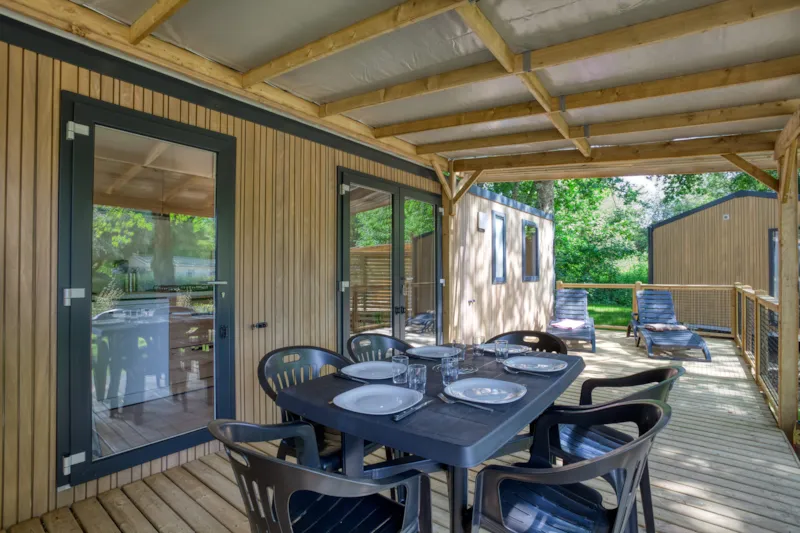 Mobil-Home Premium 33M² Bahia - 3 Chambres +  Terrasse Semi-Couverte +Lv + Tv + Clim