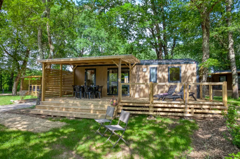 Mobil-Home Premium 33M² Bahia - 3 Chambres +  Terrasse Semi-Couverte +Lv + Tv + Clim