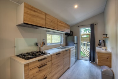 Premium Mobile Home 33m² Bali - 2 bedrooms + Covered terrace + Dishwasher + TV + Air conditioning