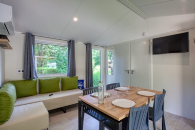 Premium Mobile Home 33m² Bali - 2 bedrooms + Covered terrace + Dishwasher + TV + Air conditioning