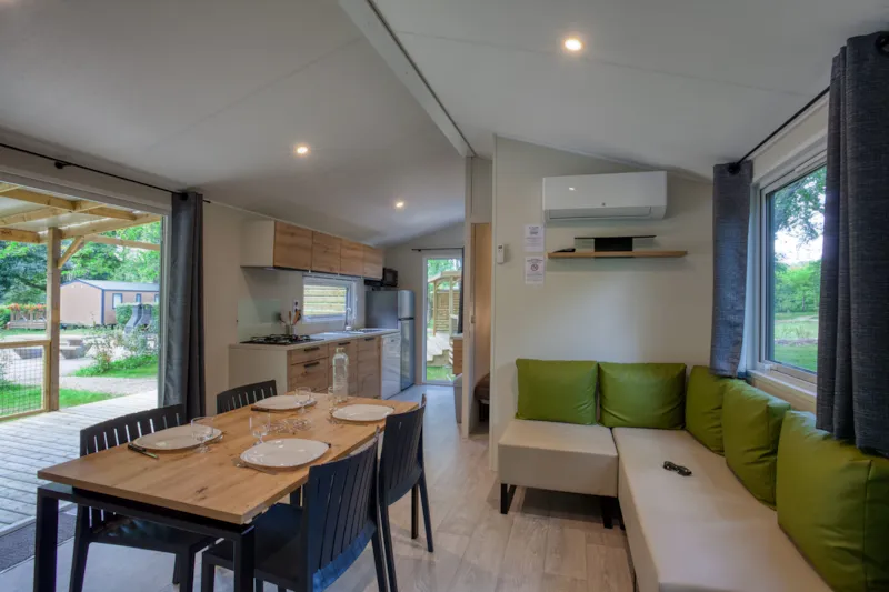 Mobil-Home Premium 33M² Bali - 2 Chambres + Terrasse Couverte+Lv+Tv+Clim