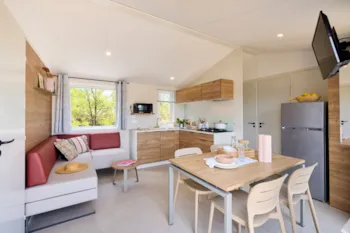 Mietunterkunft - Mobilheim Toscane Premium 33M²- 3 Schlafzimmer - Flower Camping LES BERGES DE LA DORDOGNE