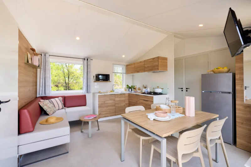 Mobil-Home Toscane Premium 33M² - 3 Chambres + Terrasse Couverte + Clim + Tv + Lv