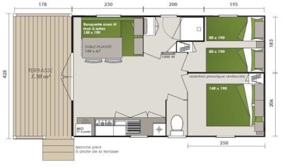 Mobile-Home IRM Loggia Bay (2 Bedrooms)