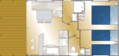Mobile-home Louisiane Méditerranée (2 Bedrooms)