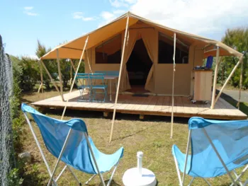 Location - Tente Toile & Bois Classic Iv - Huttopia Côte Sauvage